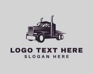 Distribution - Transport Truck Courier logo design