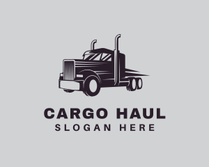 Transport Truck Courier logo design