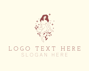 Lingerie - Leaf Sparkle Wellness Lady logo design