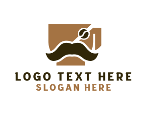 Coffee - Coffee Cup Mustache logo design