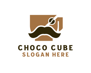 Gay - Coffee Cup Mustache logo design