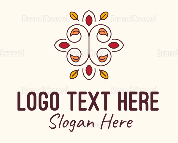 Ornamental Autumn Leaves Logo