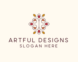 Ornamental Autumn Leaves logo design