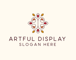 Ornamental Autumn Leaves logo design