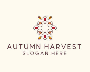 Ornamental Autumn Leaves logo design