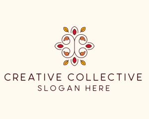 Ornamental Autumn Leaves logo design