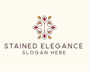 Ornamental Autumn Leaves logo design