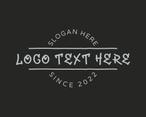 Hippie - Circle Handwritten Business logo design