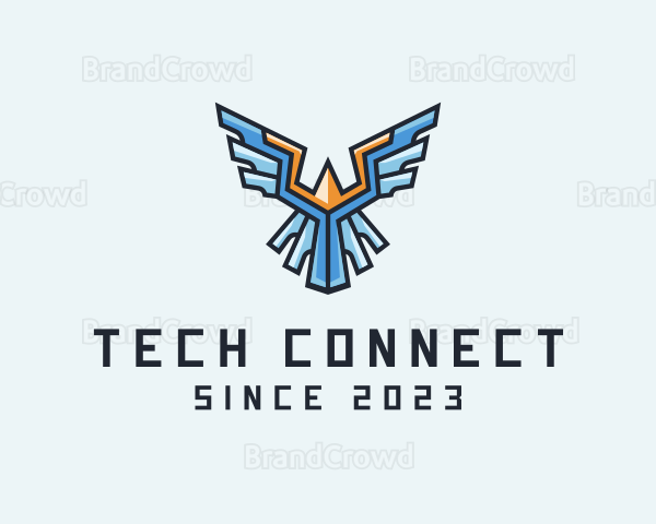 Mechanical Flying Bird Logo