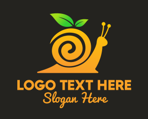 Snack - Snail Orange Juice logo design