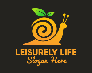 Slow - Snail Orange Juice logo design