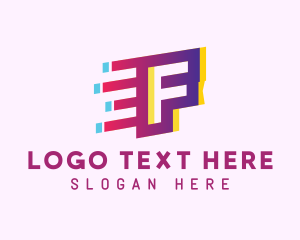 Futuristic - Speedy Letter F Motion logo design