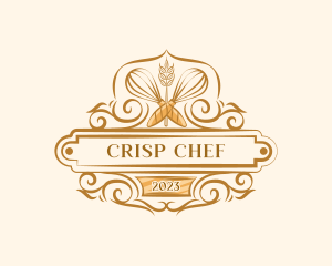 Kitchen Whisk Pastry logo design