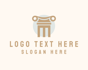 Judge - Column Construction Firm logo design
