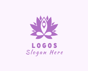 Violet - Flower Yoga Instructor logo design