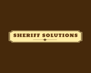 Sheriff - Bold Western Sheriff logo design