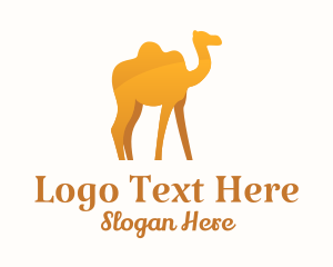 Golden Camel Animal   Logo