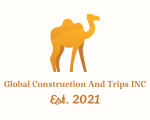 Vet - Golden Camel Animal logo design