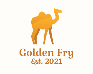 Golden Camel Animal   logo design