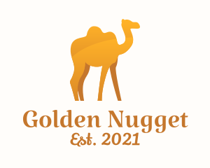 Golden Camel Animal   logo design