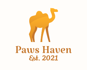 Golden Camel Animal   logo design