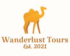 Golden Camel Animal   logo design