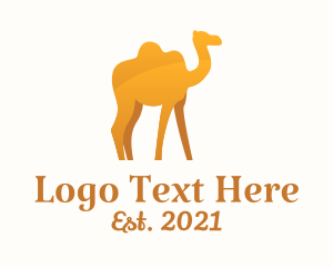 Dry - Golden Camel Animal logo design