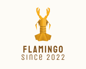 Wallpaper - Yellow Lobster Origami logo design