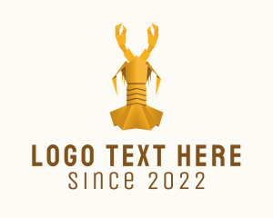 Yellow - Yellow Lobster Origami logo design