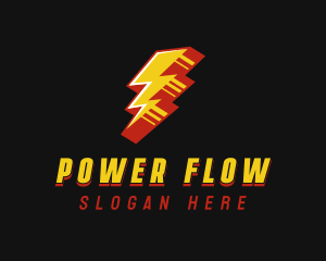 Electricity Power Bolt logo design