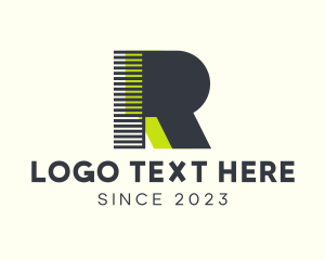 Digital Tech Gamer Letter R  logo design