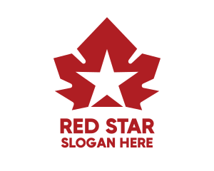 Red Canadian Star logo design