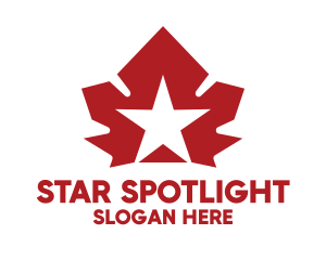 Red Canadian Star logo design