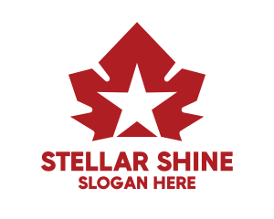 Red Canadian Star logo design