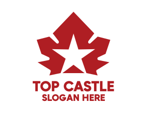 Red Canadian Star logo design