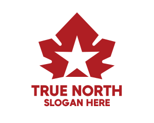 Red Canadian Star logo design