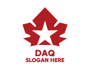 Red Canadian Star logo design