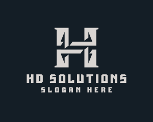 Construction Ironwork Letter H logo design