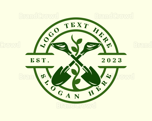 Shovel Nature Plant Logo