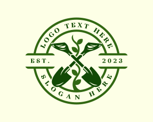 Agriculture - Shovel Nature Plant logo design