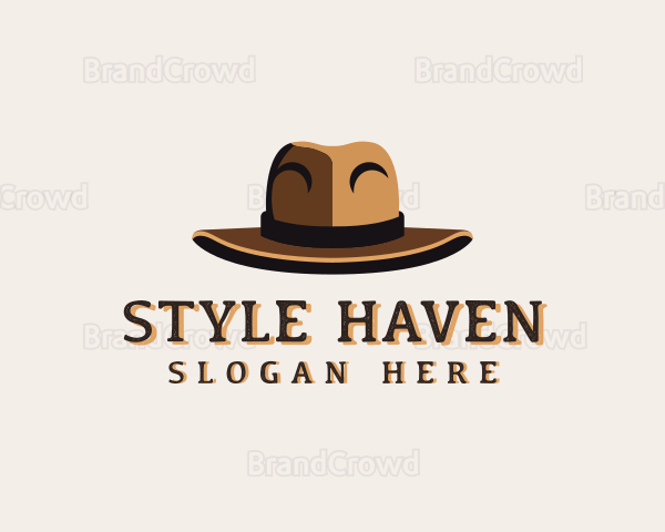 Stylish Trilby Hat Logo