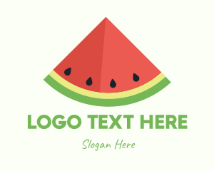 Healthy - Fresh Watermelon Fruit logo design