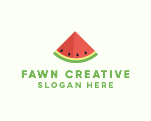 Fresh Watermelon Fruit logo design