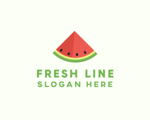 Fresh Watermelon Fruit logo design