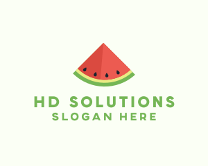 Fresh Watermelon Fruit logo design