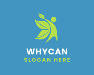 Healthy Human Leaf Wings Logo