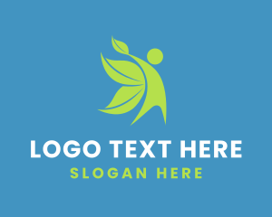 Supplement - Healthy Human Leaf Wings logo design