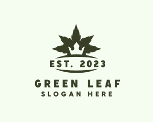 Cannabis Crown Leaf logo design