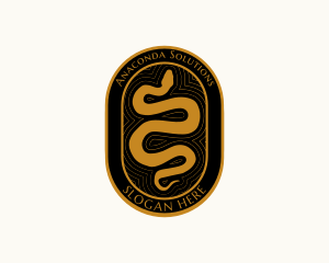 Anaconda - Snake Serpent Venom logo design