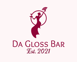 Lady Dancer Wine Server  logo design